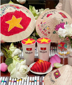 Sombrero de Paja Cónico Vietnamita Hecho a Mano, Estilo Étnico de Bambú, Unisex para Adultos, para Primavera/Verano, 56-58CM, Transpirable - Product Image 6