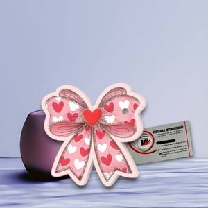 Plaque à cils magnétique en acier inoxydable, motif cœur rose et rouge, diamant carré, pour la Saint-Valentin, marque privée - Product Image 3