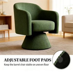 Poltrona Girevole Moderna Verde per Soggiorno o Sala da Pranzo - Product Image 3