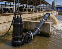 Pompe submersible pour eaux usées SQHB 4HP 220/380V pour le nettoyage des déchets des grandes exploitations laitières