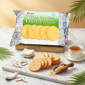 Premium Coconut Crackers Crispy Sweet Snack 160g ODM Private Label Export - Product Image 1