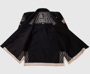 Kimono de Jiu-Jitsu Brésilien (BJJ) noir sur mesure, 100 % coton respirant et anti-rétrécissement, avec broderie de haute qualité, tissu durable 450g, pour adultes unisexes - Product Image 2