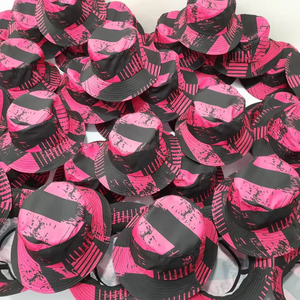 หมวกบักเก็ตพิมพ์ลายเทอร์รี่สีสันสดใสทันสมัย พิมพ์โลโก้ด้วยเทคนิค Sublimation ผ้าฝ้ายระบายอากาศได้ดี สำหรับผู้ใหญ่ทุกเพศ ออกแบบเองได้ ลายพิมพ์เท่ๆ - Product Image 6