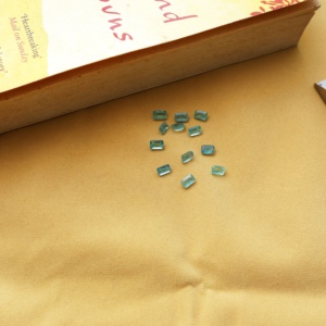 Pierre précieuse d'apatite bleu-vert naturelle, taille émeraude 4x6mm, pierre non montée pour la fabrication de bijoux (lot de 12 pièces) - Product Image 3