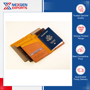 Exclusive Sale on Outstanding Quality Custom Size & Design Genuine Leather Luxury <b>Passport</b> Holder RFID Blocking Bi-Fold Closure - Product Image 2