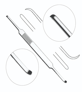 เครื่องมือถอนฟันคุณภาพสูงแบบ Cottle Tunneling Elevator/Raspatory ขนาด 22 ซม. พร้อมด้ามจับแบบมีลายสำหรับการผ่าตัดทางทันตกรรม - Product Image 1