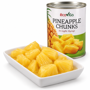 Ananas en conserve de qualité supérieure, fabriqué au Vietnam, très vendu, délicieux, en morceaux, dans un sirop léger, emballé en conserve de 30 oz - Product Image 1