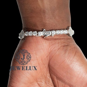 Premium Export Quality Moissanite Diamond Bracelet Hip Hop Jewelry for <b>Men</b> And Women From Indian Supplier For Export - Product Image 4