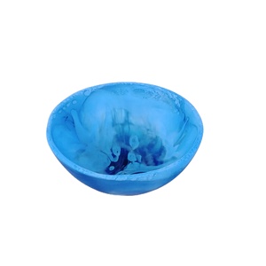 Plat de service personnalisable en résine bleue écologique, poli, fait main, moderne, style européen, résistant au lave-vaisselle, idéal pour les fêtes - Vente chaude - Product Image 1