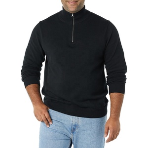 2026 High Quality Stand Collar 1/4 <b>Half</b> <b>Zip</b> Sweatshirt Fleece Thick Pullover Plain <b>Men's</b> Streetwear Oversized Sweatshirt - Product Image 4