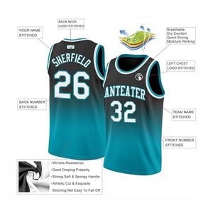 Camisetas de Baloncesto Casuales de Alto Rendimiento Sublimadas, Transpirables, de Poliéster de Secado Rápido, UPF 50+, Uniformes Deportivos para Equipos, Ropa Deportiva Masculina - Product Image 5