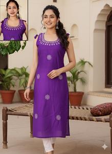 Kurti avec de magnifiques broderies, design élégant et confortable pour femmes, au meilleur prix de gros - Product Image 5
