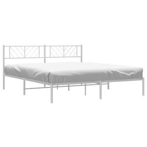 Base de Cama de Metal de Acero con Recubrimiento en Polvo Blanco, con Doble Espacio de Almacenamiento, Muebles Modernos y Elegantes - Product Image 3