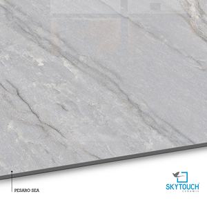 Azulejos de porcelana esmaltada con aspecto de mármol pulido de 600x600, precio de azulejos de porcelanato grises de 600x600 para suelo. - Product Image 2