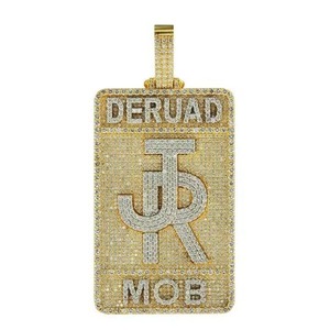 Iced Out Moissanite Letter <b>Pendant</b> Gold Plated Hip Hop Style Charms Jewelry Custom Rapper Bling <b>Pendant</b> <b>Initial</b> Letter <b>Pendant</b> - Product Image 6
