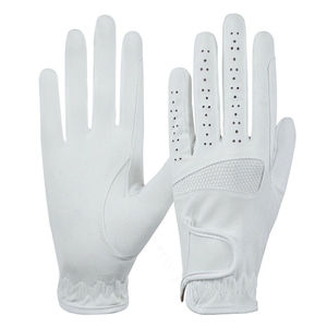 Guantes de equitación de cuero genuino transpirables con diseño OEM personalizado, cierre de cremallera, ajuste delgado para deportes de invierno y equitación al aire libre - Product Image 2
