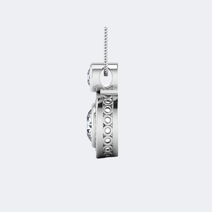 Collier pendentif solitaire serti clos avec diamant de laboratoire rond brillant de 0,60 carat total |   Collier pendentif en diamant délicat et luxueux - Product Image 5