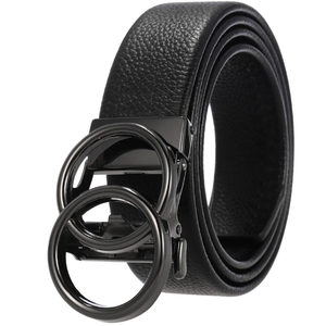 Ceinture en cuir de vache écologique de style vintage avec boucle carrée en cuivre, longueur personnalisée, logo personnalisé pour hommes - Product Image 6