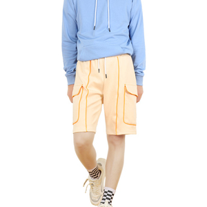 Men's Cargo <b>Shorts</b> Solid Color Drawstring Waist Cotton Breathable Casual Bermuda <b>Shorts</b> With Pockets - Product Image 5