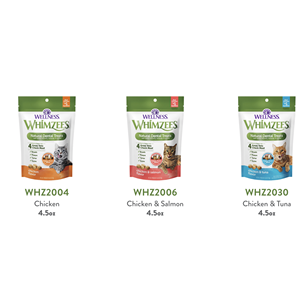 Golosinas Dentales Naturales para Gatos Adultos Whimzees - Pollo y Atún (Bolsa de 4.5 oz) - Product Image 1