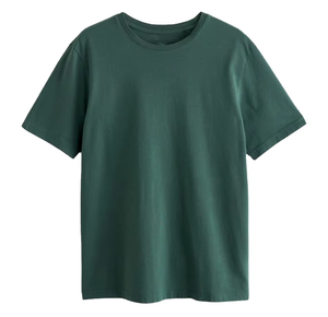 T-shirt streetwear unisexe vert oversize en coton uni, coupe ample, manches courtes, grandes tailles, col rond - Product Image 1