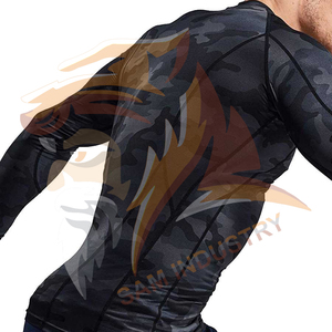 New Arrival Men's Rash Guard <b>Compression</b> <b>Shirts</b> Breathable Spandex/Polyester Material Full Sleeve Quick Dry <b>Compression</b> <b>Shirts</b> - Product Image 4