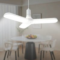 Lumière d'entrepôt LED pliable du fabricant chinois, design feuille déformable E27, large angle de faisceau, CRI 80, 3600LM