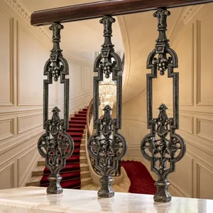Premium Iron Brass Modern Handrail System Decorative <b>Metal</b> Stair Railing Spindles Villa Water Resistant Home Staircase - Product Image 3
