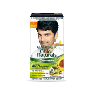 Crème colorante pour cheveux noirs naturels pour hommes, formule riche en pigments, aide à une couverture uniforme et à une couleur naturelle, 30 ml - Product Image 1
