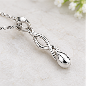 Collier avec pendentif infini en argent sterling 925, pendentif torsadé élégant, collier en argent minimaliste, bijoux de créateur modernes, cadeau - Product Image 2