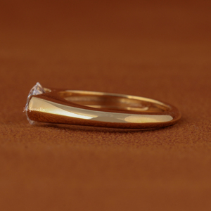 แหวนหมั้นเพชรทรงมาร์คีส์ เพชรเลี้ยงในห้องปฏิบัติการ ทองคำแท้ 14K แหวนแต่งงานแบบโซลิแทร์ เครื่องประดับเจ้าสาวสุดหรู - Product Image 3