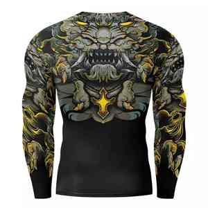 Hot Selling Men <b>Compression</b> <b>Shirt</b> Gym Wear Cross Training Wear Seamless High Elasticity Men Tight Fit <b>Compression</b> <b>Shirt</b> - Product Image 2