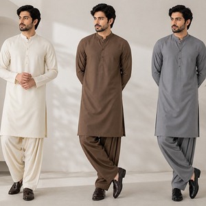 Shalwar Kameez Boski Premium para Hombre Annisa, Tela de Lona sin Coser, Ligera y Transpirable, Venta al por Mayor en Pakistán - Product Image 2