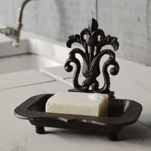 Porte-savon en métal pour comptoir de salle de bain, plateau décoratif pour savon, organisateur pour accessoires de salle de bain modernes - Product Image 1