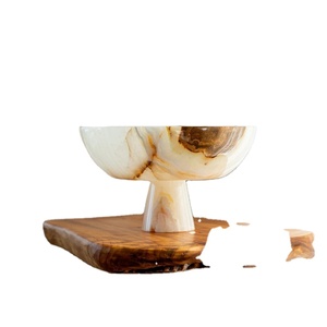 Handcrafted Polished Classic Resin Epoxy Salad Bowl <b>Set</b> with Artistic <b>Marble</b> Swirl Design for Home Restaurant & Party Use - Product Image 1