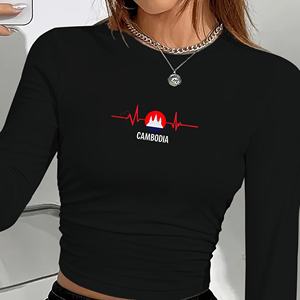 เสื้อแฟชั่นแขนยาวสำหรับผู้หญิง camodia heartbeat - Product Image 4