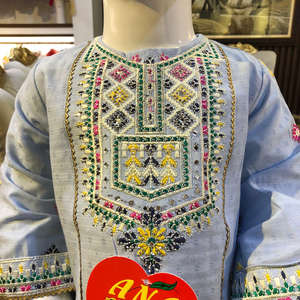 Costume jacquard en coton pour femme, tenue de soirée, élégante, design pakistanais, shilwar, qameez, nouvelle collection - Product Image 3