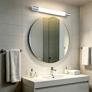 Appliques murales LED 8W pour intérieur, chrome poli, IP44, luminaires de salle de bain pour miroir, éclairage mural élégant et étanche - Product Image 4