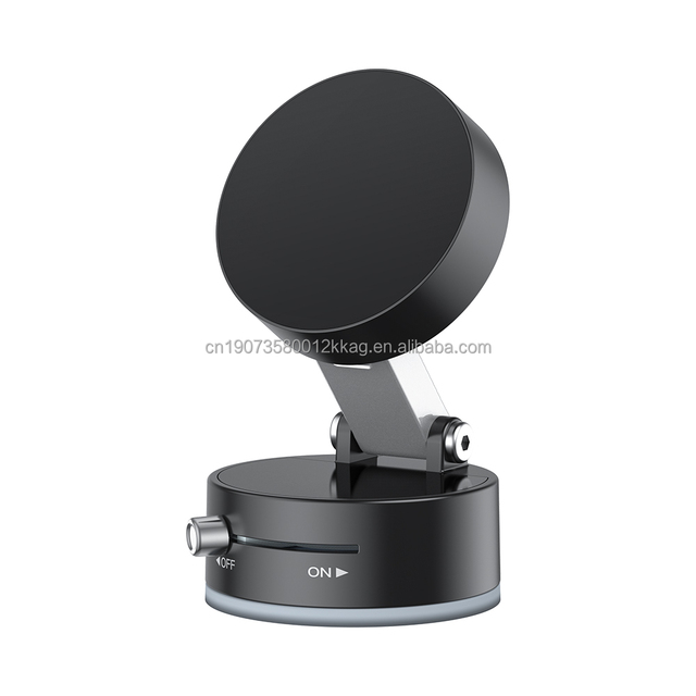 Vacuum Suction Magnetic Lifting 360 Degree Rotating Car Phone Holder Foldable N52 Strong Magnet Dashboard Mount with PC Material