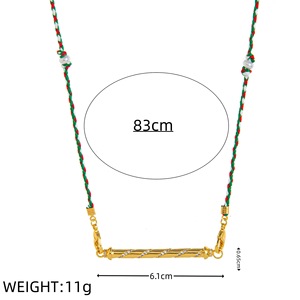 Collier de couleur pendentif cône de carte de tarot <span class=keywords><strong>littéraire</strong></span> européen et américain de vente chaude pour hommes bijoux de préservation de la couleur plaqués or - Product Image 5