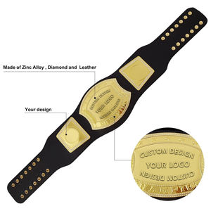 Adult Heavyweight Custom Championship Trophy Belt Brass Zinc Alloy <b>Plate</b> Personalized <b>Name</b> Leather Strap Boxing Sports Award - Product Image 5