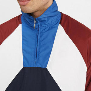 2025 Men's New Style Waterproof Hooded Windbreaker <b>Jacket</b> Colour Block Panel Plus Size New Fashion Design - Product Image 4
