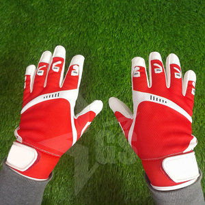 Guantes de béisbol deportivos para hombre con cierre de lazo, guantes de bateo de béisbol transpirables de dedo completo - Product Image 4