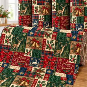 Tela de Franela de Algodón con Estampado de Renos Navideños para Coser Manualidades - Product Image 2