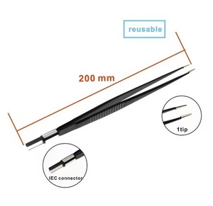 Pince électrochirurgicale bipolaire électrique réutilisable Regal Impex en acier inoxydable certifiée CE, noire, antiadhésive, à baïonnette, pour chirurgie canine - Product Image 4