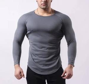 Premium Gym Training <b>Shirt</b> Men's <b>Patchwork</b> Crew Neck Tee Breathable Casual Workout <b>Shirt</b> Classic Long Sleeve Fitness - Product Image 2