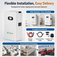 Paquete de Baterías de Litio LiFePO4 de 51.2V 100Ah 200Ah 314Ah, 5kwh 10kwh 16kwh, Montaje en Pared, 5kW 10kW, Almacenamiento de Energía Solar para el Hogar, ESS