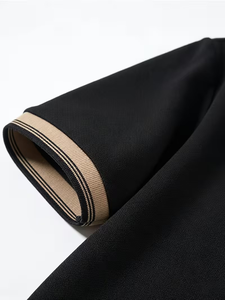 Black Cotton Polo Shirt Men Breathable Short Sleeve Work Fashion Custom Logo Printing Silk Screen Oem Service - Product Image 4