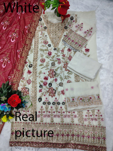 Conjunto de Ropa Étnica India para Mujer, 3 Piezas, Kurti, Kurta, Kameez, Salwar, Tela Modal, Estilo Pakistaní, Superventas - Product Image 4