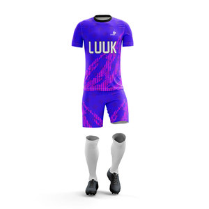 Conjunto de Camiseta y Pantalones Cortos de Fútbol para Hombre LUUK International Personalizados, Talla Grande, 100% Poliéster, Transpirables y que Absorben la Humedad - Product Image 5